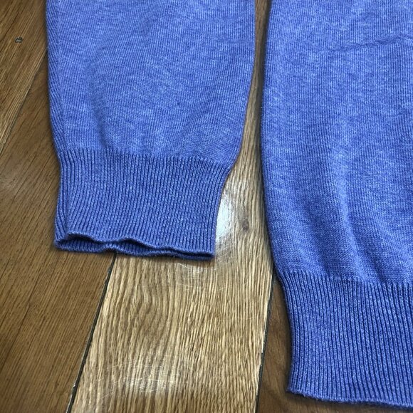 Brooks Brothers Supima Cotton Knit V-Neck Lavender Pullover Size L - Picture 4 of 6